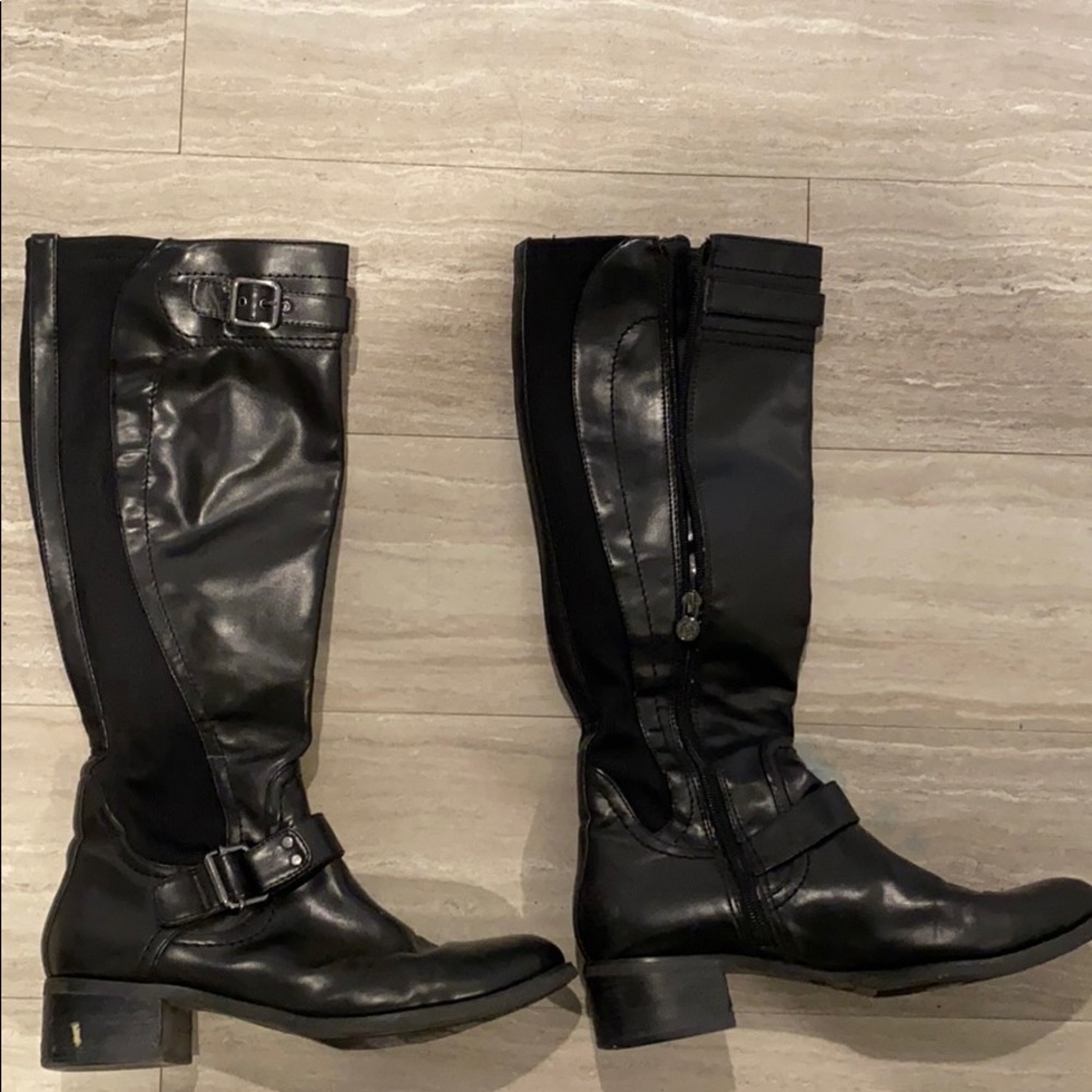 Etienne aigner black riding boots